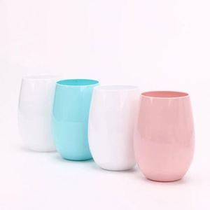 AS Custom Logo Color Beer Red Wine 165g 500ml <b>Plastic</b> Egg <b>Cup</b> for Party Wedding Outdoor - Product Image 1