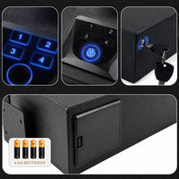 Coffre-fort pour arme de poing à 3 modes de déverrouillage : empreinte digitale biométrique, code, clé, accès rapide, antivol, fixation murale, en acier, pour la maison, directement de l'usine