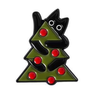 เข็มกลัดแฟชั่นลายนางฟ้าประดับหมุดสีดำสำหรับกอดต้นคริสต์มาสเข็มกลัดรูปดาว - Product Image 6