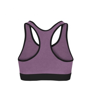 Women's Customized Fitness Logo Design Breathable <b>Running</b> Sports <b>Padded</b> Bra Medium Support Racerback 100% Nylon Yoga Vest Tank - Product Image 4