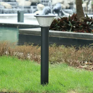 SHIYU Lâmpada de poste de amarração de alta qualidade para exterior, luminária de alumínio para gramado, lâmpada preta personalizada moderna à prova d'água para paisagens e caminhos