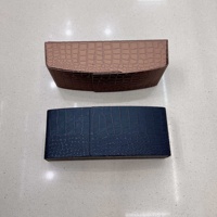 Haute qualité peau de Crocodile mat étui à lunettes en cuir PU grande taille boîte de lunettes de soleil personnalisée élégant étui à lunettes fait main