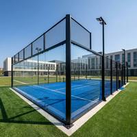 Servicio Profesional de Instalación Completa de Pistas de Pádel, Diseño Panorámico con Estructura de Acero y Vidrio Templado