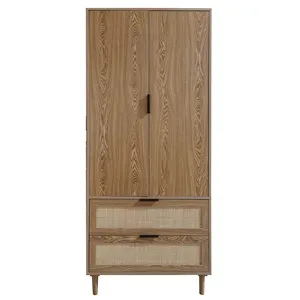 Muebles de dormitorio 2 puertas abiertas 2 cajones modelo diseño ropa de madera armario para almacenamiento de ropa