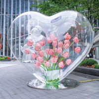 Ballon en forme de cœur transparent en PVC gonflable pour la publicité et les décorations de centres commerciaux pour la Saint-Valentin et les fiançailles