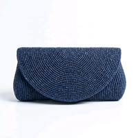 Sac bandoulière de luxe en raphia vert tressé, léger, à rabat, avec une seule sangle, idéal pour les vacances d'été et les voyages, pour femme