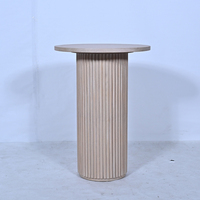 Table de bar ronde en bois de style vintage nordique pour 6 personnes, idéale pour les mariages, les bistrots, les événements et les fêtes