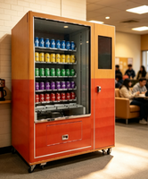 Distributeur automatique en acier 24h/24 sans personnel pour snacks, avec paiement par jeton, pièce, carte de crédit, code QR, refroidissement par compresseur, SDK, pour centre commercial