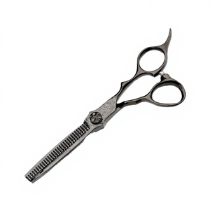 Ciseaux à cheveux droits en acier inoxydable de qualité professionnelle, outil de coupe de cheveux fin et tranchant en céramique pour les barbiers et la beauté - Product Image 4