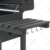 Parrilla Profesional Premium Moderna de Acero Corten, a Leña, con Indicador de Temperatura, Ventilaciones, Certificación CE, Carrito y Encendido Automático
