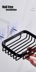 Aluminum Ally <strong>Wall</strong> Mounted <strong>Wire</strong> Basket Soap Dish <strong>Holder</strong> Hollow Out Drain Basket Sponge Soap <strong>Holder</strong> - Product Image 5