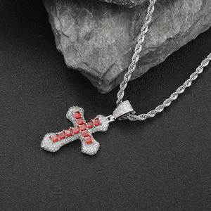 New Fashion Iced Out Bling 5A <b>Cross</b> Pendant Necklace Twisted <b>Chain</b> Hip Hop Jewelry for <b>Men</b> Gift Zircon - Product Image 3