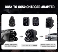 Adaptateur de charge rapide pour véhicules électriques 350A CCS1 vers CCS2 AC+DC, connecteur de charge pour véhicules électriques, SAE J1772 LEC 62196