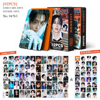 92 pièces/ensemble KPOP Boys Group THIS&THAT Cartes photo HD double face brillantes LOMO FELIX HYUNJIN BANGCHAN HAN Cartes postales Cadeau pour fans