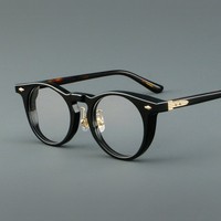Lunettes rétro en fibre d'acétate haut de gamme de l'usine de Shenzhen 98626 – Vente en gros mondiale, montures personnalisables pour myopie et presbytie