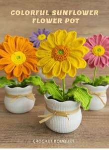 Nuevo Estilo de Ramo de Crisantemos Africanos de Lana Tejida a Crochet, Decoración de Mesa, Ramo de Flores Simuladas Tejidas - Product Image 6