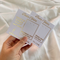Cartes de présentation de bijoux en papier texturé avec logos personnalisés pour la vente en gros