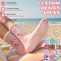 Chaussettes de yoga personnalisées New East Crew Athletic Jacquard à volants en coton peigné, chaussettes antidérapantes pour le ballet et le Pilates