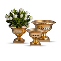 Vase trompette 60/90/120cm pour centres de table de mariage Vases en or hauts pour centres de table de mariage Vase de mariage en gros d'usine
