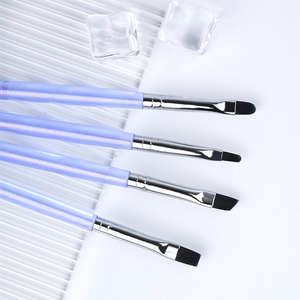 <span class=keywords><strong>Vente</strong></span> chaude Brosse à ongles multifonctionnelle professionnelle pour la beauté des ongles, fournisseur <span class=keywords><strong>de</strong></span> produits pour les ongles, manche en acrylique bleu, poils en nylon, 5 pièces - Product Image 3