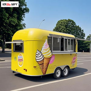 Cuisine mobile au look vintage, façade en aluminium classique, remorque alimentaire rétro, stand de concession pour camion de tacos - Product Image 1