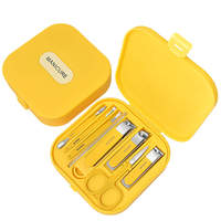 Kit de manucure 5-8 pièces très vendu avec étui portable, coupe-ongles, repousse-cuticules et cure-oreilles pour la maison et les voyages