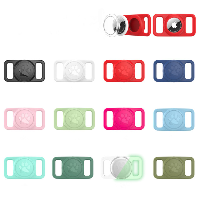 Dog PAWS Waterproof Silicone case for Airtag Pet Anti-loss Devices and Pet Trackers for Dog Collars