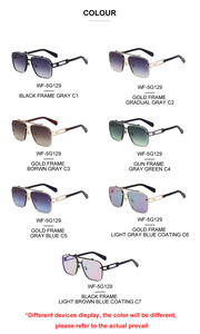 Partagas moda diseñador <span class=keywords><strong>de</strong></span> moda logotipo personalizado personalidad Metal cuadrado doble puente UV400 gafas <span class=keywords><strong>de</strong></span> <span class=keywords><strong>sol</strong></span> para hombres - Product Image 5