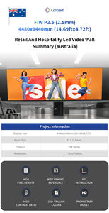 Abd'de spor Bar için Canbest Fiw P1.86 1.86Mm 10240x33.mm 33.59X6.29Ft kapalı Led duvar tipi Video ekranı ekran - Product Image 5