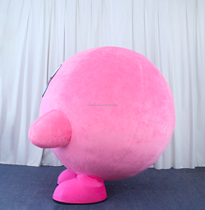Encantador disfraz de Mascota Pokemoned Animal Snorlax para adultos Cosplay divertido inflable Rosa redondo Kirby mascota disfraz 2M - Product Image 3