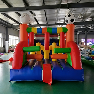 Château gonflable sportif coloré avec toboggan, thème football et baseball, pour fêtes <span class=keywords><strong>d</strong></span>'anniversaire <span class=keywords><strong>d</strong></span>'enfants et aires de jeux extérieures - Product Image 2