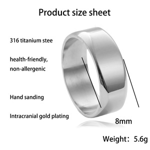 Men's <b>Titanium</b> Steel <b>Ring</b> <b>Black</b> Geometric Design Punk Style Fashion Jewelry Gift - Product Image 3