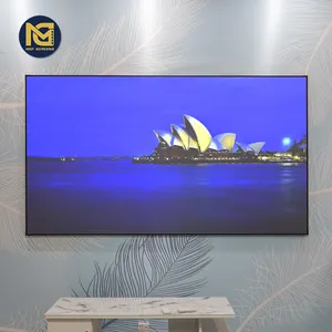 High quality aluminium frame projection ambient light best acoustically transparent cinema price 3d projector screen 84 inch