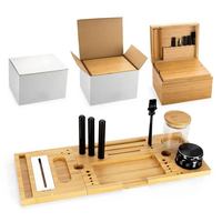 Boîte de rangement pour herbes, accessoires de fumage, moulin à herbes, pipe, plateau à rouler, boîte de rangement personnalisée faite à la main, plateau à rouler rectangulaire en bois