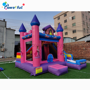 Château gonflable de pièces à rebond rose pour filles, fête d'anniversaire, maison de princesse - Product Image 6
