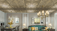 MOI Moderne 3D Design Or Plafond Carreaux Ignifuge Résistant À L'humidité Panneaux Muraux pour Salon Appartement Chambre Gym