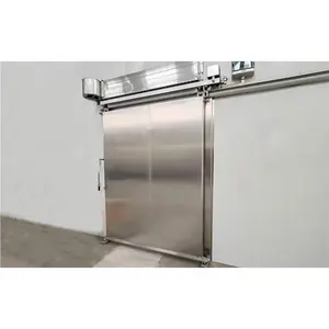 Portes isolées en acier inoxydable 100/120/150mm Porte coulissante pour chambre froide Porte de stockage à froid