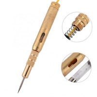 Testeur de Circuit automobile 6V-24V, système de lumière de sonde de Test, lampe automobile, détecteur de tension, en cuivre, 9 pièces