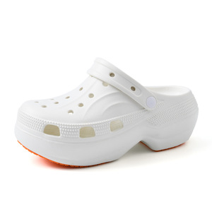 Crocs pour femmes en EVA, antidérapants, respirants, à bout fermé, pour l'été, pour l'extérieur, augmentant la hauteur, blanc, noir, kaki, 35-40 - Product Image 5
