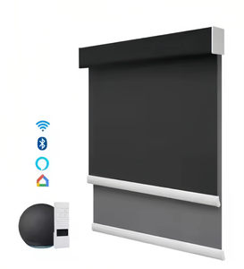 Persianas Enrollables Eléctricas Automáticas de Doble Capa, Diseño Art <span class=keywords><strong>Deco</strong></span>, Nuevo Diseño Día y Noche, Integradas, de Tela para Sala de Estar, Horizontales - Product Image 4