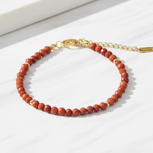 Pulsera de Acero Inoxidable con Baño de Oro PVD de 18k para Mujer, Cuentas de Piedras Preciosas Facetadas de 4mm, Joyería Minimalista de Cristal Curativo, Jade al por Mayor - Product Image 3
