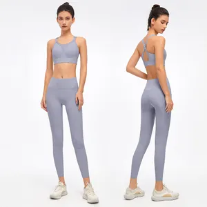 Großhandel Frauen Soft Breath able Compression Stretchy Yoga Leggings BH-Set