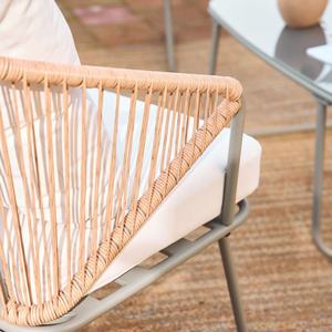 Ensemble <span class=keywords><strong>de</strong></span> <span class=keywords><strong>salon</strong></span> <span class=keywords><strong>de</strong></span> jardin AJUNION, structure en acier, mobilier <span class=keywords><strong>de</strong></span> <span class=keywords><strong>balcon</strong></span>, ensemble <span class=keywords><strong>de</strong></span> <span class=keywords><strong>salon</strong></span> en résine plastique effet corde pour <span class=keywords><strong>4</strong></span> <span class=keywords><strong>personnes</strong></span> - Product Image 3