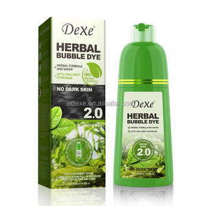 Tinte de Burbujas con Extracto 100% Herbal DEXE Green, Cubre hasta el 100% de Canas, Tinte para el <span class=keywords><strong>Cabello</strong></span> Negro, Champú Colorante Natural Negro, Sin Manchas en la Piel - Product Image 2