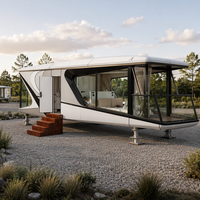 Maison préfabriquée moderne en conteneur, capsule spatiale modulaire, cabine, unité d'hôtel en métal, villa