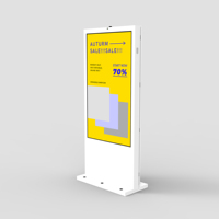Kiosco Publicitario LCD para Exteriores con Ventilador y Resistencia al Agua, Kiosco de Pie para Exteriores de 55 Pulgadas, Monitor LCD para Exteriores de 3000 Nits