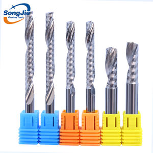 مطحنة نهاية كربيد صلبة أحادية الفلوت للخشب باستخدام الحاسب الآلي أداة مركز بالقطع مطحنة نهاية كربيد حلزونية - Product Image 3