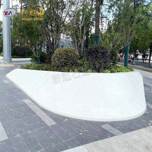 Nuevo Jardinera de Fibra de Vidrio UHPCGRC Magic Stone, Blanca, Personalizada, para Proyectos de Jardinería, Diseño Curvo Irregular - Product Image 2