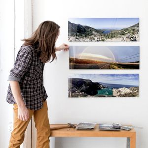 Dekorasi pajangan rumah bingkai pernikahan seni dinding foto pribadi warna cerah antiluntur cetak UV akrilik Format besar - Product Image 5