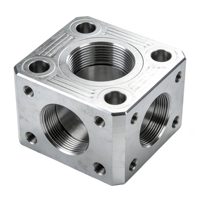 Bloc de fraisage et d'alésage CNC de haute précision en alliage d'aluminium pour prototypes de pièces automobiles, sans MOQ